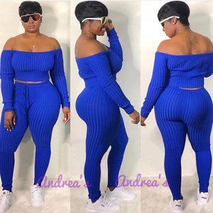 Two Piece Crop Top Jumpsuit